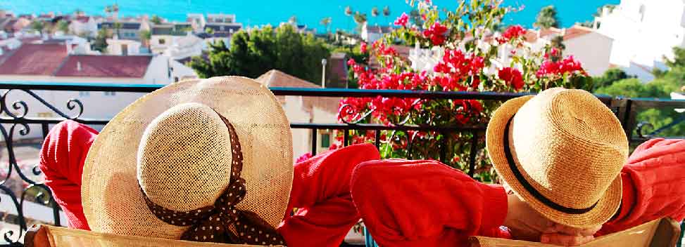 Sitting on the balcony