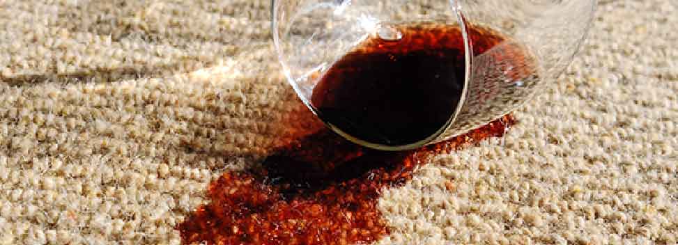 red wine on carpet